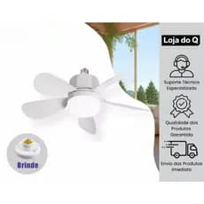 Ventilador de Teto com Luz Silencioso Controle Remoto Instalação Fácil Bivolt para Pequenos Espaços