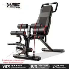 Banco De Peso Ajustável 6 Em 1 Com Capacidade De 450 Kg-Plano , Inclinado , Dezembro 7 ° Posições Para Exercícios De Gin