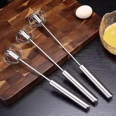 Batedor de Ovos de Aço Inoxidável Semi-Automático para Uso Doméstico UMLF