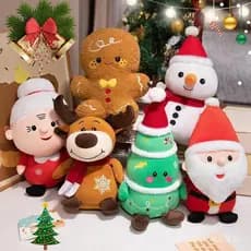 20cm Brinquedo De Pelúcia De Natal Papai Noel Boneco De Neve Rena Dos Desenhos Animados Boneca Presente Decoração De Fes