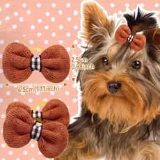 [baipestonop] 5/10 Unidades Gravata Borboleta Faixa De Borracha Cor Doce Cabelo De Cachorro Longo Laço Acessórios Para C