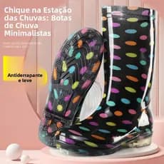 Botas de chuva femininas coloridas com cristais para a estação chuvosa, botas de chuva de tecido floral multicolorido, b