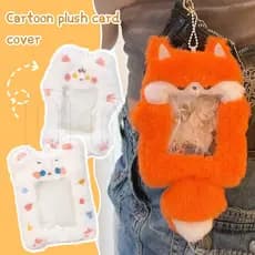 Porta-Cartões Fotográficos Plush-Cartoon , Kawaii , INS-Organizador De-Mangas Para Kpop Idol
