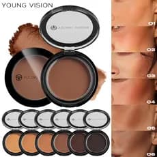 YOUNG VISION Pó de Contorno Matte Bronze para Linha do Cabelo e Nariz, Paleta de Contorno