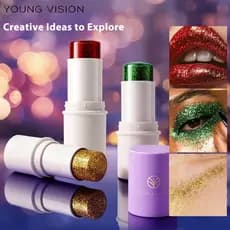 YOUNG VISION Bastão de Glitter Corporal Brilhante de 7 Cores para Maquiagem de Palco e Sombra de Olhos