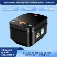 Panela de arroz antiaderente de grande capacidade Xianke 5L para uso doméstico, com função de agendamento inteligente, a