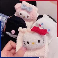 OUTDOOR Anime Sanrio Long Socks Cute Hello Kitty My Melody Cinnamoroll Kuromi Meias Meninas Meias Outono Inverno Meias Q