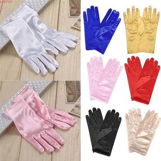 Luvas De Dedo UPSTOP Elegante Estiramento Cetim Protetor Solar Acessórios De Dramatização De Noiva