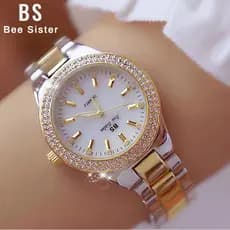 Envio em 24 horas Relógio Feminino Bee Sisters 1258 à Prova d'Água Quartzo