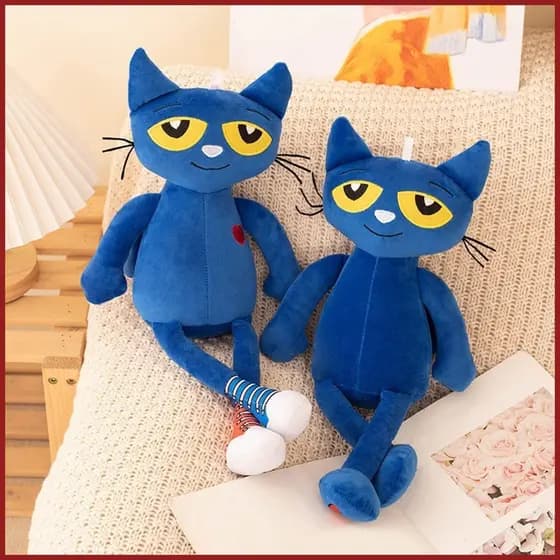40cm Pete O Gato Boneca De Pelúcia Pizza Festa Peluche Azul Recheado Brinquedo Animal Super Macio Kitty yikuiabr