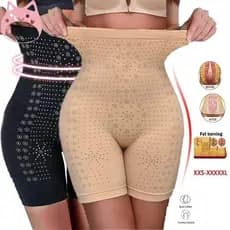 Plus Size Women Modelador De Corpo Cintura Alta Abdômen Barriga Controle Sem Costura Calcinha Pós-Parto HGF