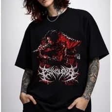 Camiseta Unissex Estilo RPG Camisa 100% Algodão Cellbit Anime Blusa Fio 30.1 Preta Envio Rápido