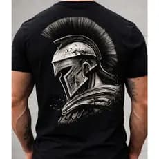 Camiseta Estampada Spartano Musculação 100% Algodão Fio 30.1 Streetwear Treino Academia Camisa Streetwear Envio Rapido