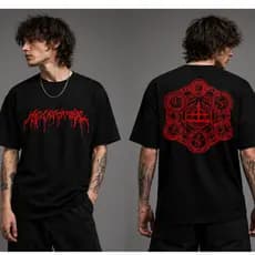 Camiseta Banda Hexatombe Psikolera RPG Ordem Paranormal Cellbit Camisa 100% Algodão Unissex Costura Reforçada Sigilo