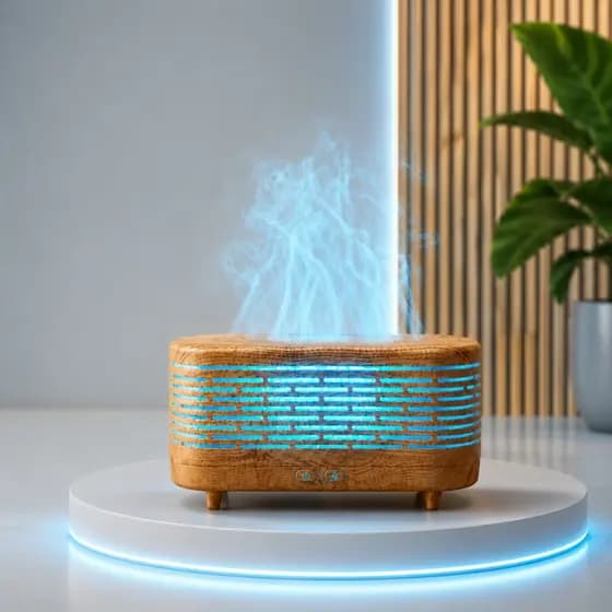 Umidificador Aromático Difusor De Ar Silencioso Efeito Chama