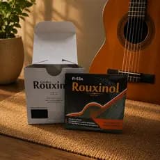 Kit Com 12 Encordoamento Para Violão Nylon Rouxinol 6 Cordas