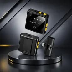 Microfone Lapela Duplo Sem Fio Para iPhone Samsung Xiaomi Sem Ruído