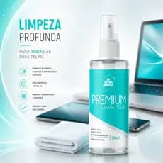 Limpa Telas Tv Celular Monitor Notebook Pc + Pano Microfibra