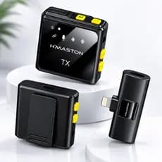 Microfone Lapela Duplo Sem Fio Para iPhone Sem Ruído Som Nítido