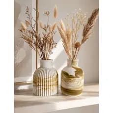 *KIT 2 ou 4 Unidades DE Vasinho Decorativo DE Gesso, efeito Mármore P/ Plantas Secas Artificiais ou reais- Envio Full
