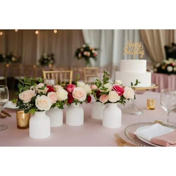 KIT 2, 4 e 8 Unidades DE Vasinho Decorativo DE Gesso P/ Plantas Secas Artificiais - Envio Full
