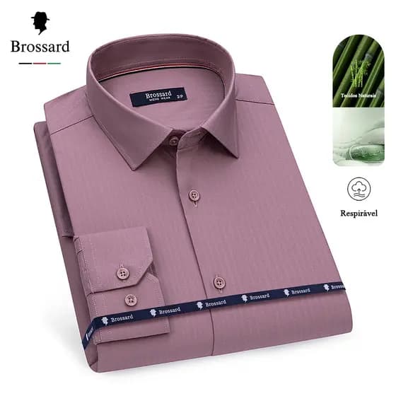 Camisa Social Masculina Fibra de Bambu - Anti-odor, Não Amassa, Ideal Para Ocasiões Profissionais