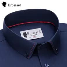 Camisa Social Masculina Slim Fit Premium - Brossard Série Platina, Manga Longa - Casual e Trabalho