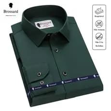 Camisa Social Masculina Manga Longa Não amassa Slim Moda Blusa Algodão Elegante Trabalho e Diário