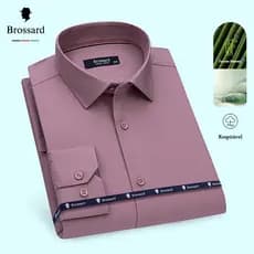 Camisa Masculina Estilosa Manga Longa - Slim, Tecido Não Amassa e Elástico Efeito gelado / Toque