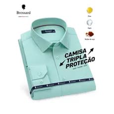 Camisa Social Masculina Fibra de Bambu Resfriamento Natural Várias Cores e Tamanhos Frete Grátis