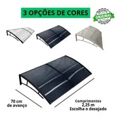 Toldo Policarbonato 225cm Para Portas e Janelas.