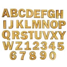 Letras Alfabeto + Números 10cm Altura MDF 3mm Completo Tamanho Corte a Laser de A a Z