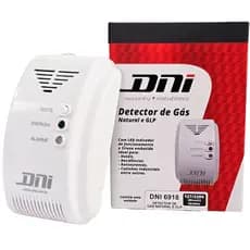 Detector De Gás Natural E GLP Bivolt Com Sensor E Alarme - DNI