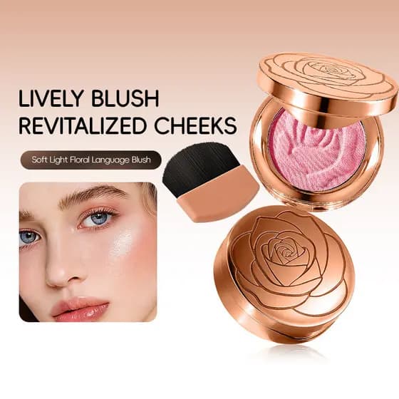 Blush LIANGNISHI com Acabamento Matte Suave, Realça a Tez, Longa Duração e Fácil Aplicação