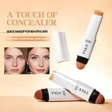 Corretivo de Maquiagem TVLV: Cobre Manchas, Marcas de Acne, Olheiras, Ajusta-se Bem Sem Acumular, Bastão Corretivo.