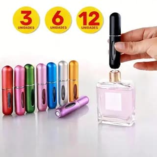 KIT 6 Pcs Porta Perfume Recarregavel Portatil Spray 5ml.