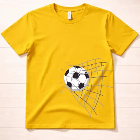 Camisa Futebol Infantil Bola Rede Brasil Copa Menino Camiseta Casual 100% Algodão