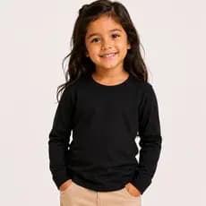 Camisa Manga Longa Infantil Criança 100% Algodão Quentinha Outono Inverno Segunda Pele Fio 30.1