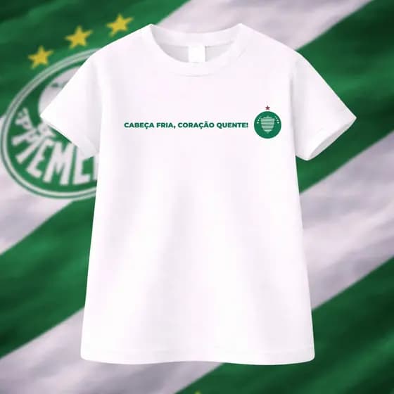 Camiseta Masculina Time Futebol Esporte Frase Torcida Verde 100% Algodão Plus Confortável