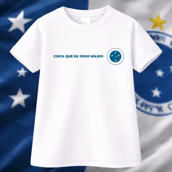 Camiseta Masculina Estampada Times Futebol Jogo Esporte Torcida Cruz 100% Algodão Plus Confortável