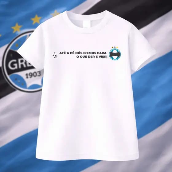 Camiseta Masculina Estampada Times Futebol Esporte Frase Torcida Gre 100% Algodão Plus Confortável