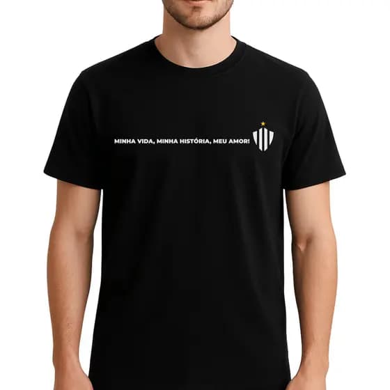 Camiseta Masculina Estampada Times Futebol Jogo Esporte Torcida Atléti 100% Algodão Plus Confortável