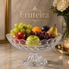 Fruteira De Mesa Decorativa Com Pé 26cm Bubbles