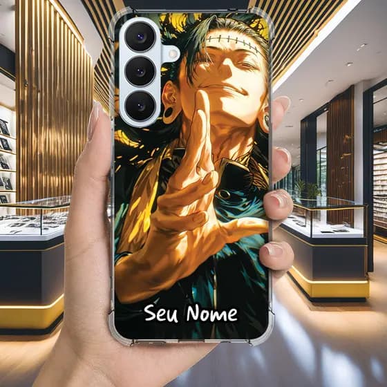 Capa Capinha GALAXY A24 A23 A22 A21S A21 A20S A20 A17 A16 A15 A14 Anti-impacto Personalizada anime JUJUTSU nome (3552)