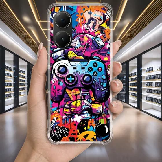 Capa Capinha REDMI 14C 13C 13 12C 12 10C 10A 9C 9A 8A 7A POCO C65 C55 Anti-impacto Personalizada gamer CONTROLE (3253)