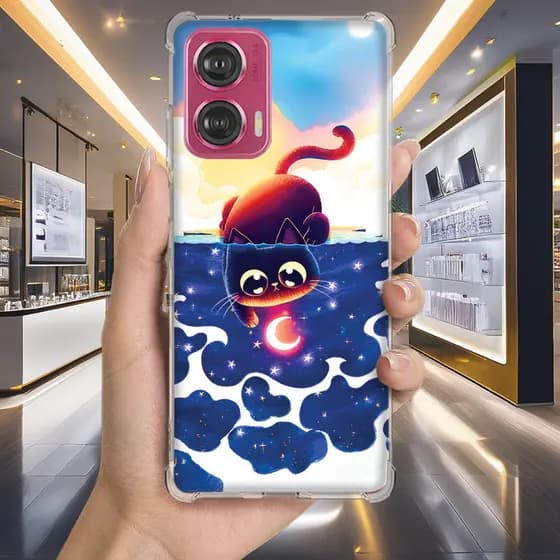 Capa Capinha MOTO G50 G42 G41 G35 G34 G32 G31 G24 G23 Anti-impacto Personalizada petz gato GATINHO (4169)