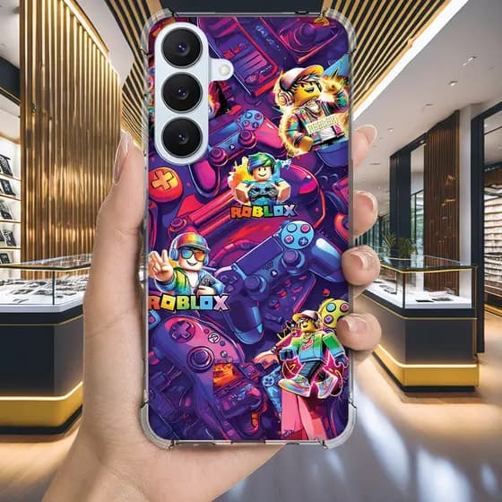 Capa Capinha GALAXY J7 PRO PRIME J6 J5 PLUS Anti-impacto Personalizada gamer ROBLOX blocos (4151)