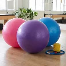 Bola De Pilates 65cm Com Bomba Para Yoga Fisioterapia e Gestante Exercício Em Casa