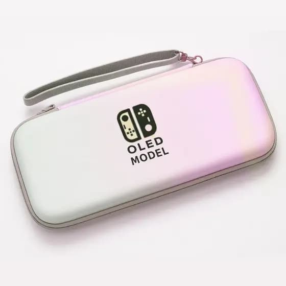 Case Rígida Bag com Zíper e Alça Removível Cor Gradiente  para Nintendo Switch Oled