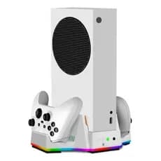 Suporte Cooler 2 Ventoinhas Led Carregador + 2 Baterias para Xbox Series S